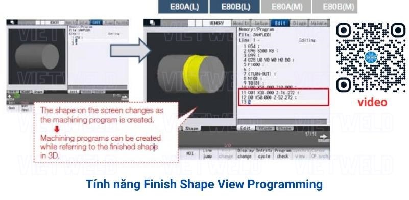 finish shape view programming